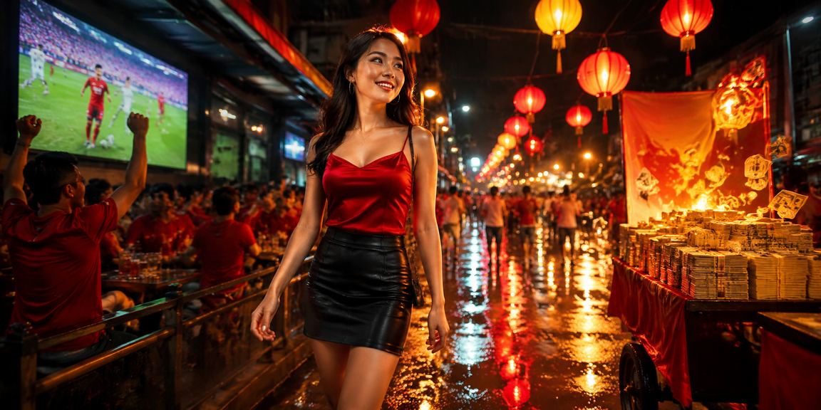 Người dùng tại Hà Nội kiểm tra thanh toán cashback qua ứng dụng di động tại chợ đêm